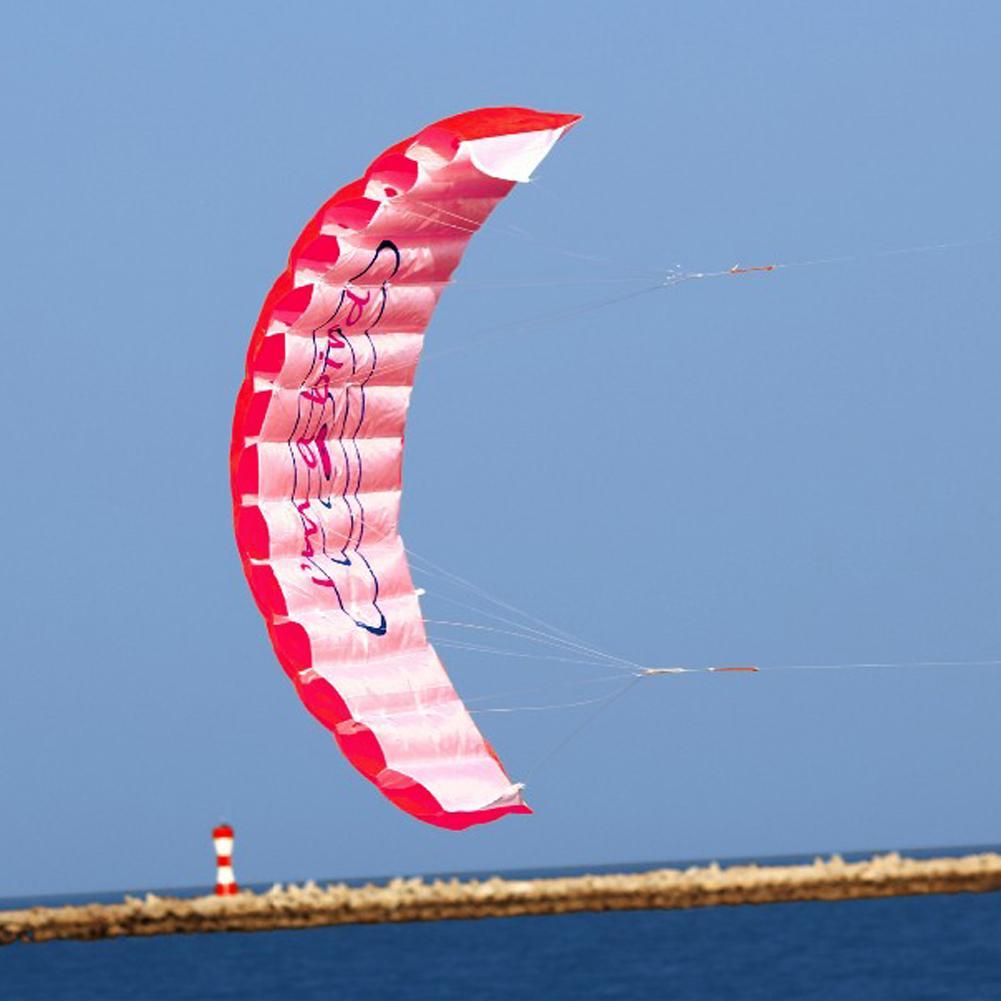 Kite Surf Bar Control - พาราฟอยล์แบบสองสายสำหรับเล่นกลางแจ้ง พร้อมบาร์ควบคุม ร่มชูชีพสำหรับความสนุกสนาน ของเล่นไคท์เซิร์ฟมืออาชีพแบบใช้ซ้ำได้ สำหรับผู้ใหญ่และเด็ก